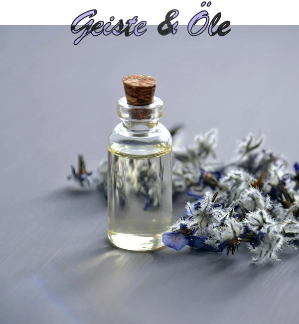 dekoratives Element für die Seminarbuchung "All Together". Das Bild zeigt ein Fläschchen und Zweige